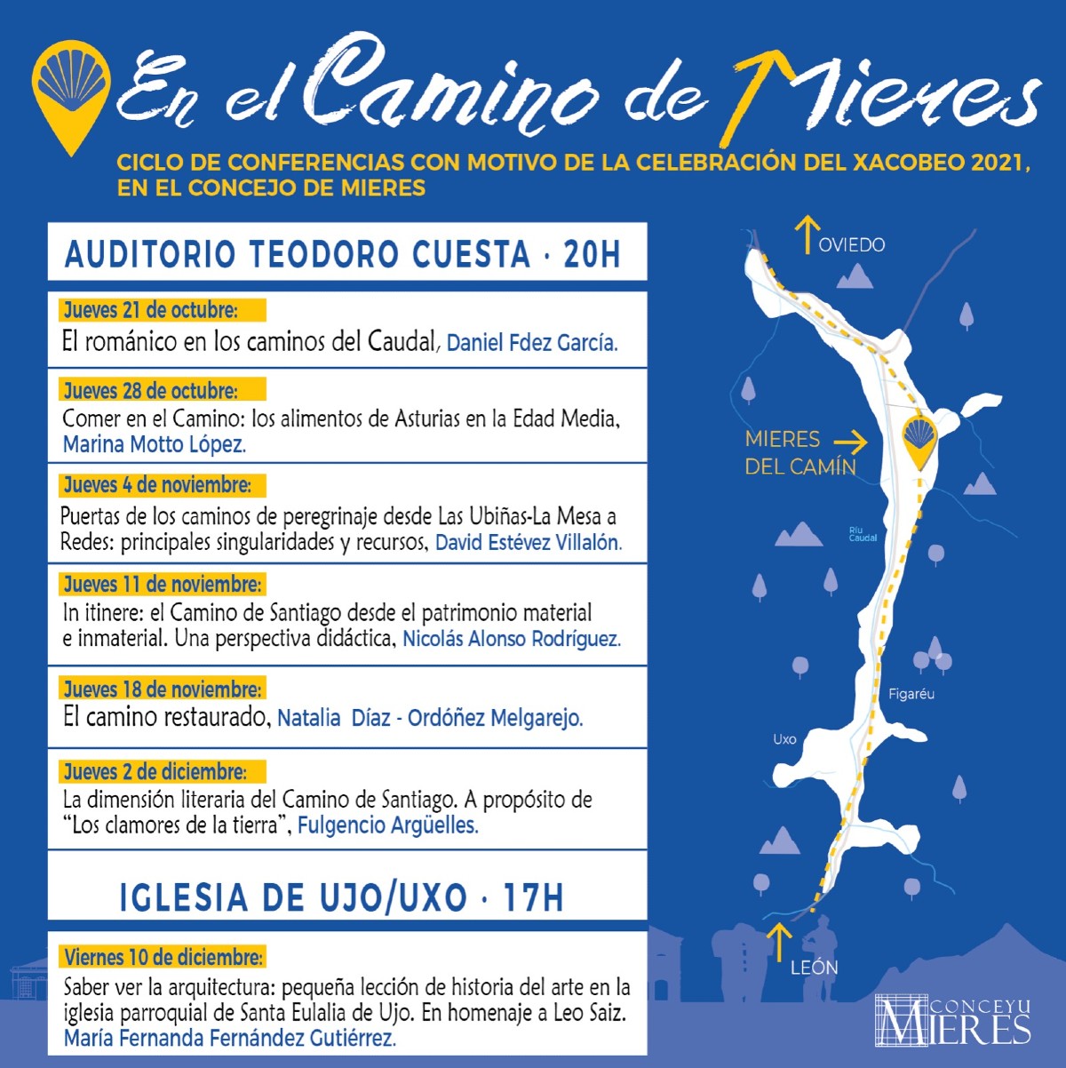 Comienza “En el camino de Mieres”, un ciclo de conferencias con motivo del Xacobeo 2021
