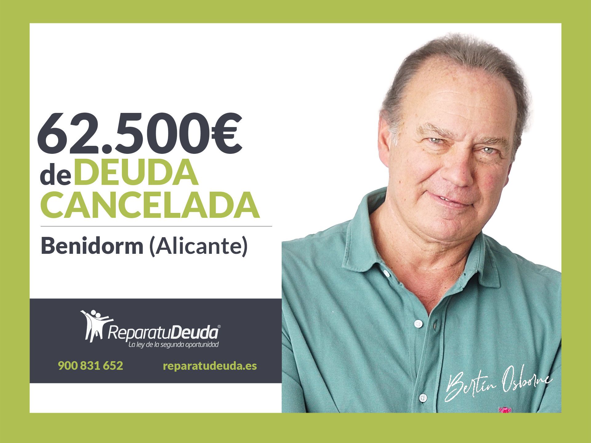Repara tu Deuda Abogados cancela 62.500 € en Benidorm (Alicante) con la Ley de Segunda Oportunidad