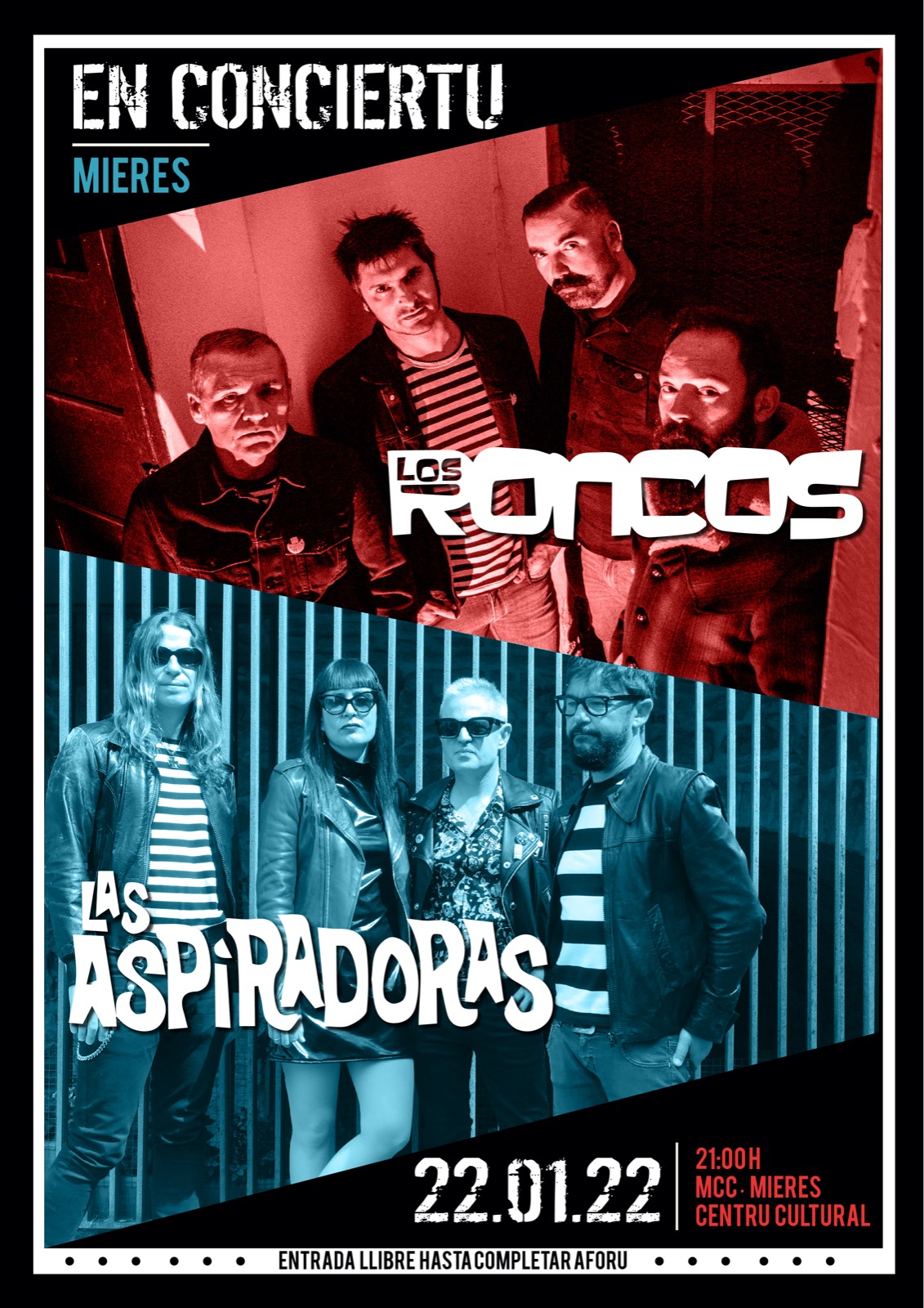 El rock de Las Aspiradoras y Los Roncos y la presentación del libro de López-Otín, actividades destacadas del fin de semana cultural en Mieres