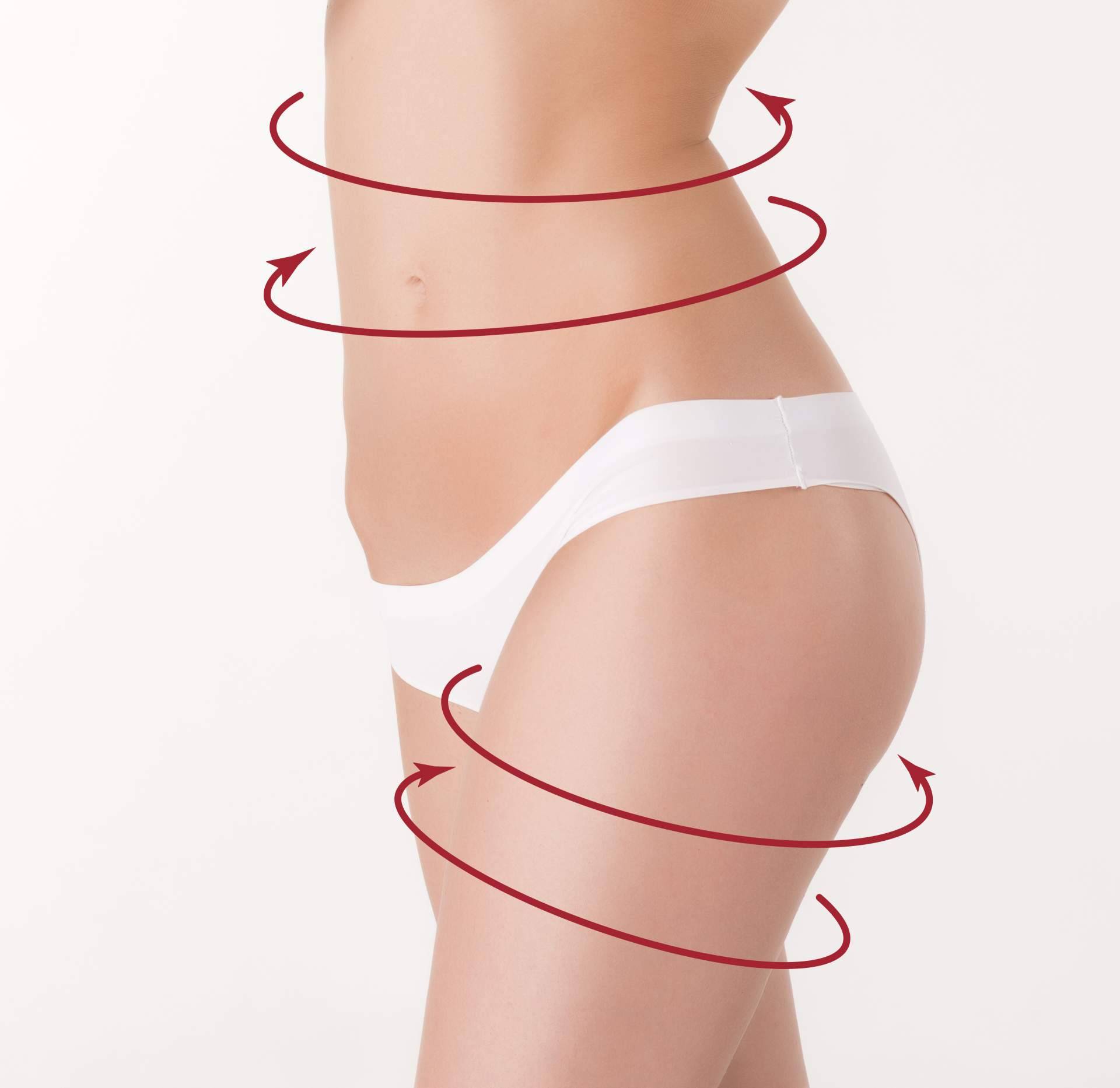 Lipo Vaser para esculpir la espalda, los flancos y las cartuchera