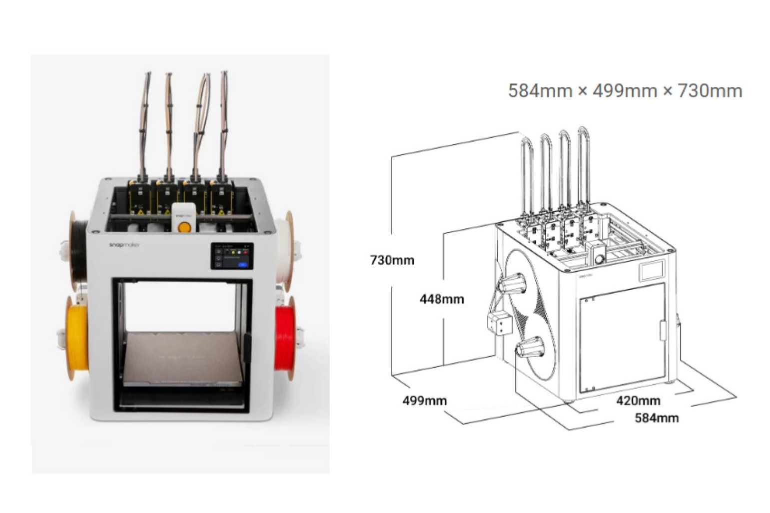 La SnapMaker U1 gestiona con eficacia la impresión 3D multicolor y multimaterial